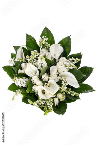 bouquet of flowers isolated on white