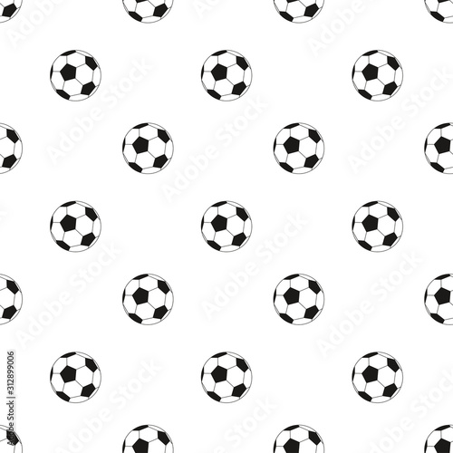 Soccer ball isolated on white background. Vector football background. Background with soccer balls.
