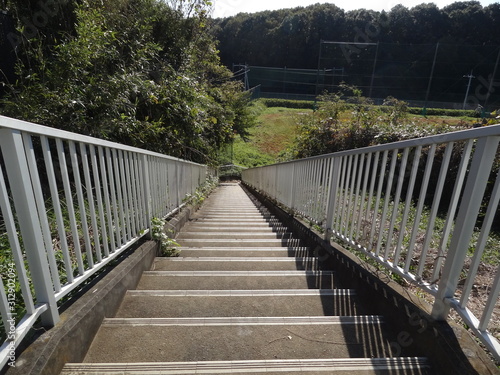 グラウンドに続く階段