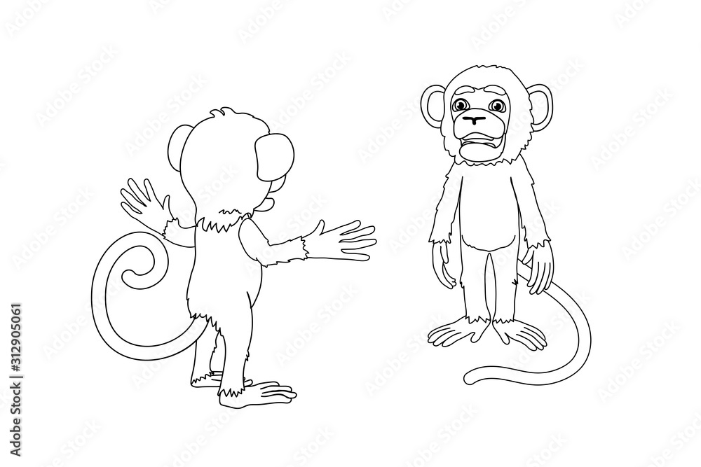 vector line cartoon animal clip art vector line cartoon animal clip art