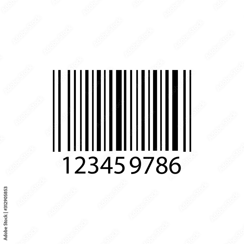 Bar code icon vector in white background Bar code icon vector in white background