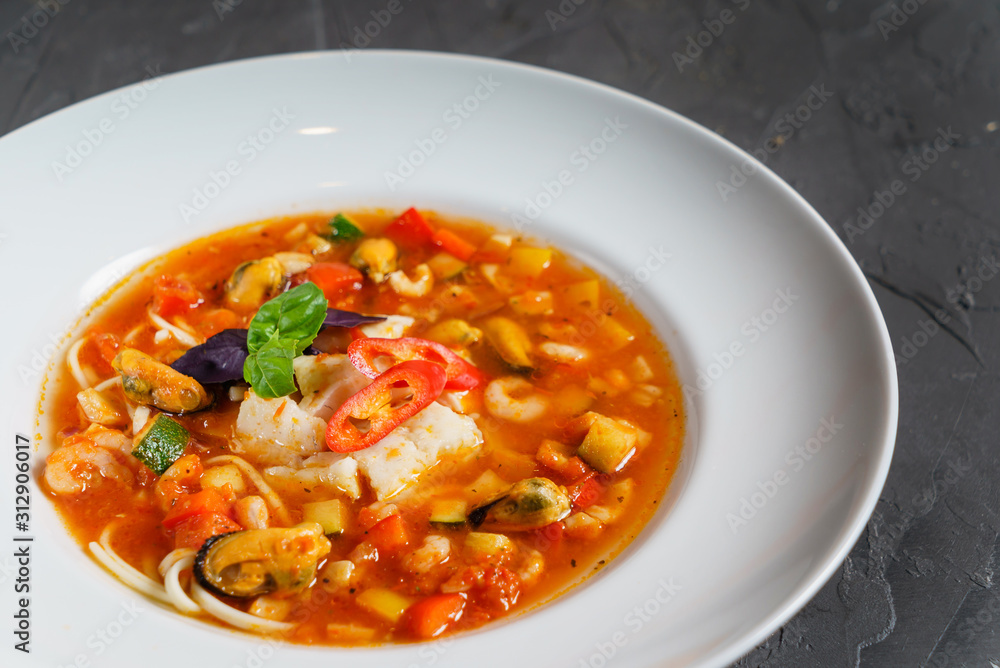 seafood soup with vegetables seafood soup with vegetables