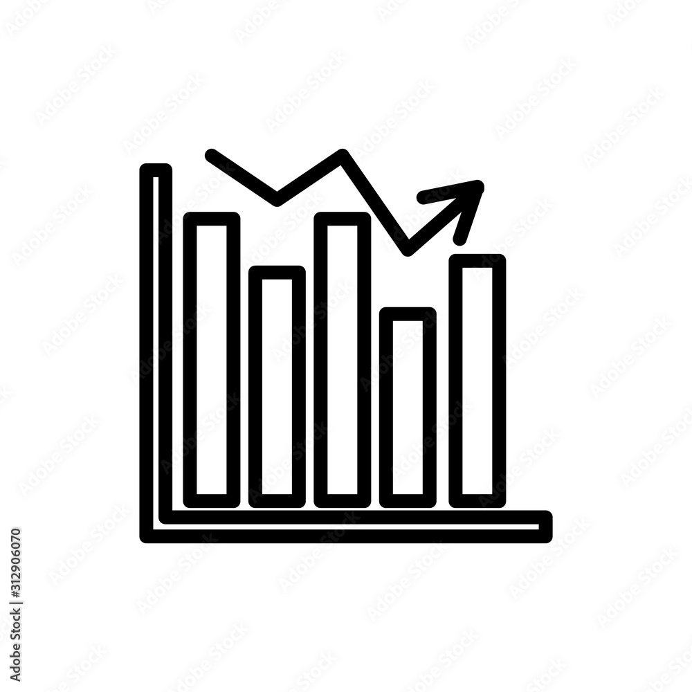 Graph icon vector in white background Graph icon vector in white background