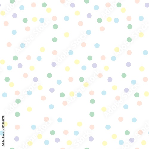 The vector seamless pattern. Cute colourful spot pattern. Vector for wallpaper, child apron, fabric, textile pattern. Endless print. Background illustration vector.