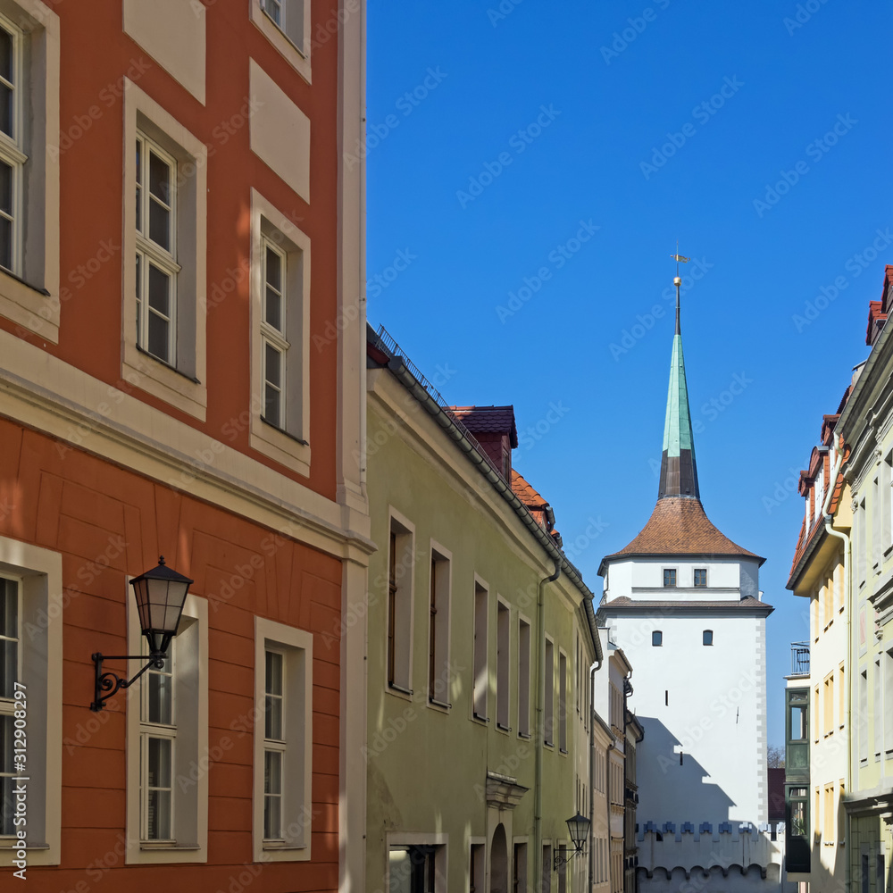 Altstadt von Bautzen, Sachsen, Deutschland, mit Schülerturm