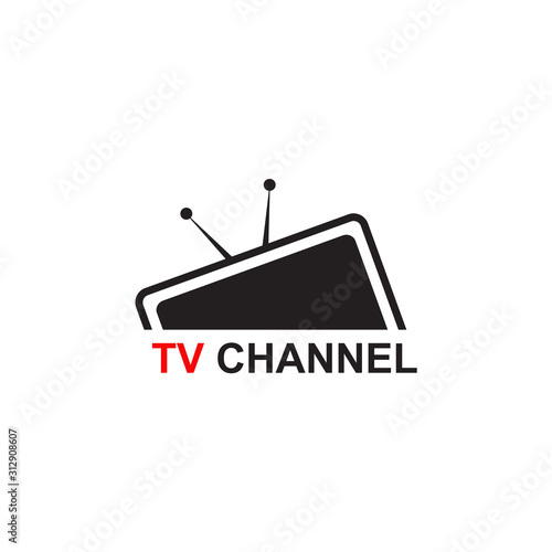 TV channel program icon logo design vector template