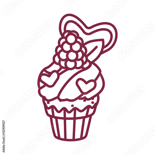 vector cute cupcake sweets art