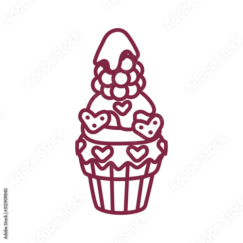 vector cute cupcake sweets art