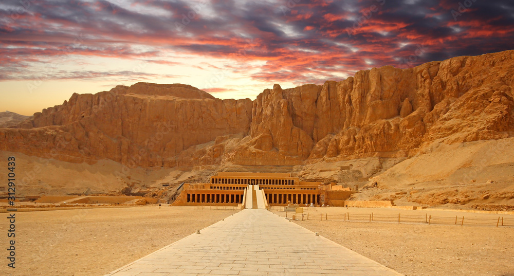 Ancient ruins of Karnak temple in Luxor. Egypt