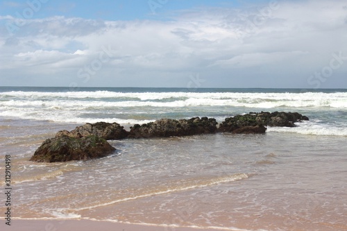 waves breaking at coffs harbour beach