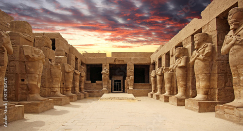 Ancient ruins of Karnak temple in Luxor. Egypt
