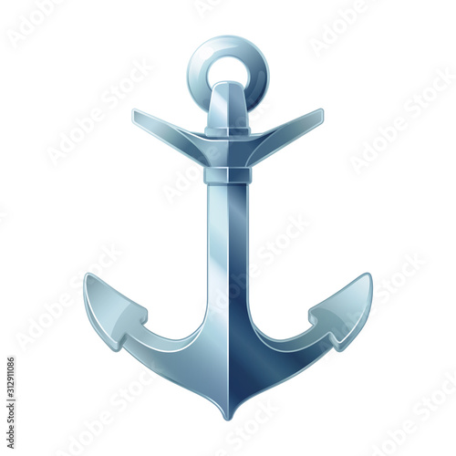 vector sea maritime icon Anchor