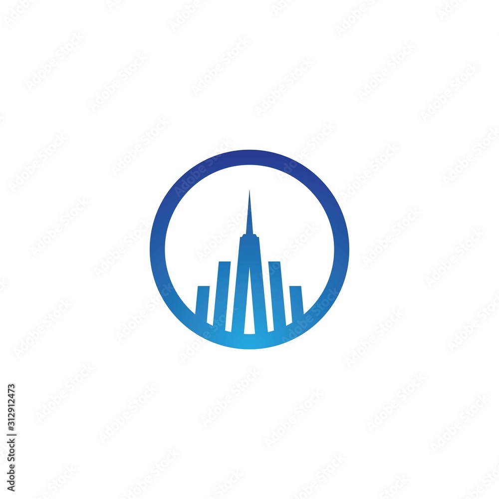Tower city logo template vector design Tower city logo template vector design