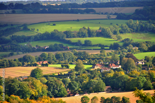 South Downs in Hampshire from Beacon Hill  England  United Kingdom