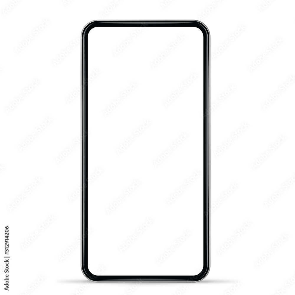 Vector New Mobile Phone Designed to have a slim bezel for display Vector New Mobile Phone Designed to have a slim bezel for display