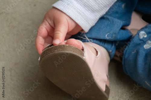 Childs foot in shoe