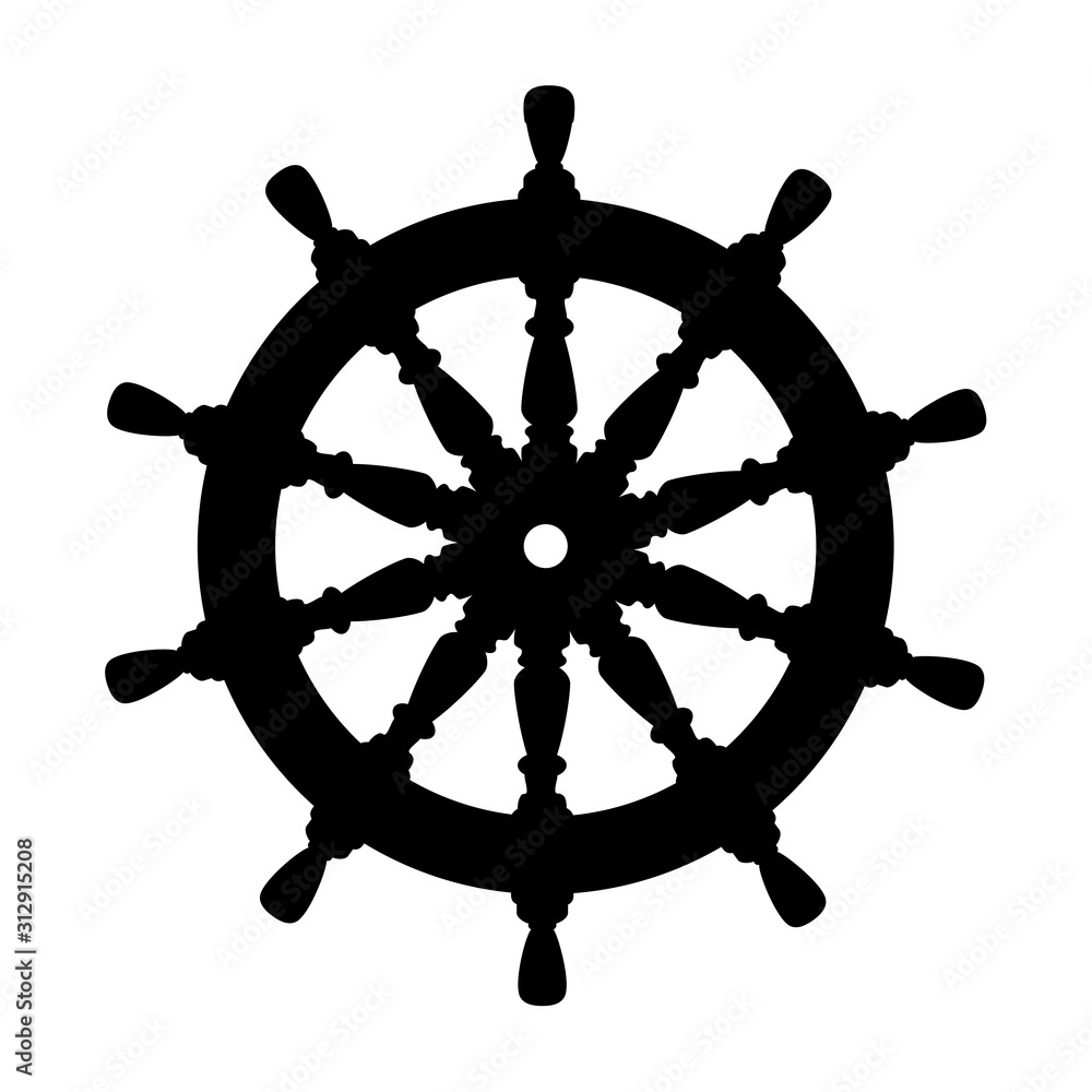 vector silhouette graphic Handwheel vector silhouette graphic Handwheel