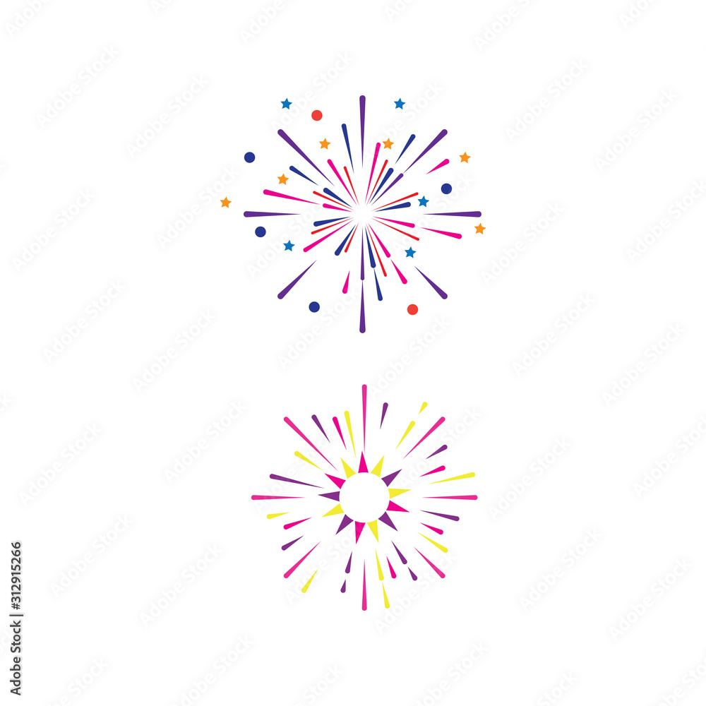 Fireworks Logo Template vector symbol Fireworks Logo Template vector symbol