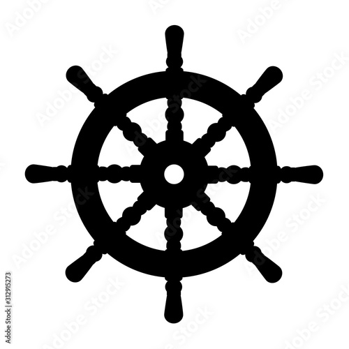 vector silhouette graphic Handwheel