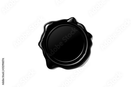 vector wax seal stamp shape
