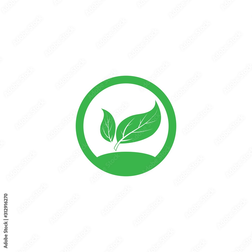 Obraz premium Vegan Logo Template vector symbol