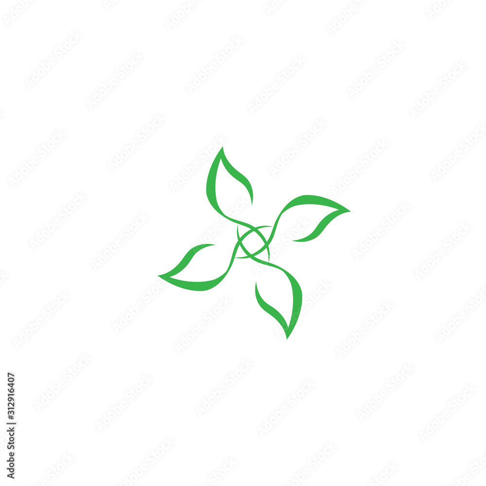 Fototapeta premium Vegan Logo Template vector symbol