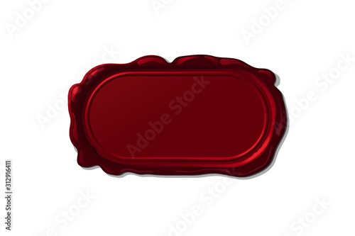 vector wax seal stamp shape