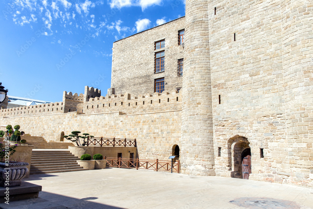 Maiden Tower. Fortress of the Old Sity Baku. Historical core of Azerbaijan Baku.