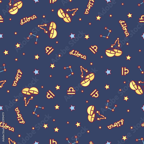 vector Zodiac seamless pattern