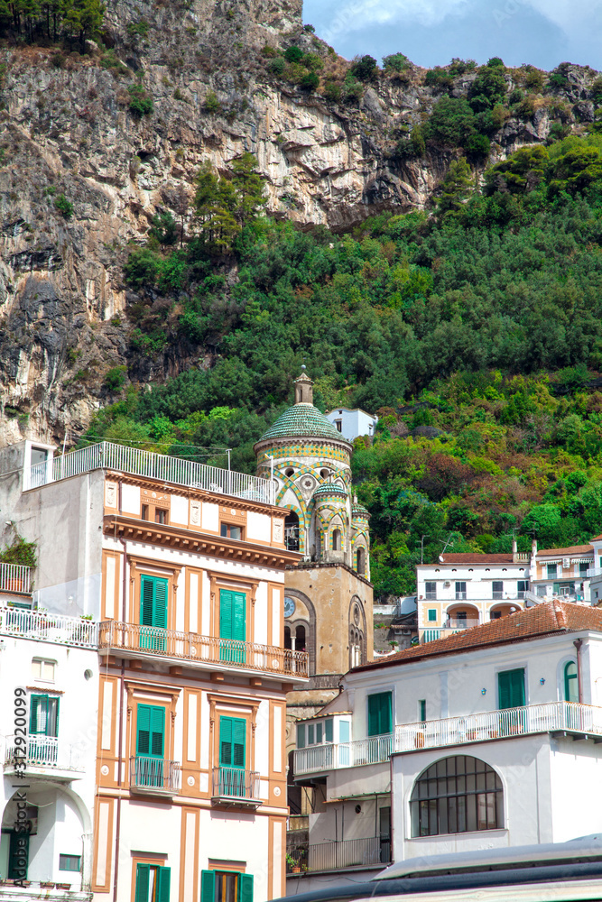 Saint Andrew Cathedral Tower at Amalfi Coast, Italy