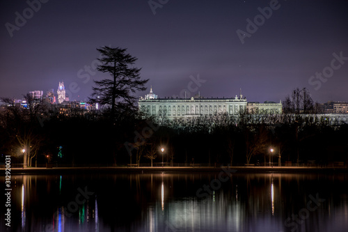 Palacio Real de Madrid  Spain  Seen from the Casa de Campo lake 