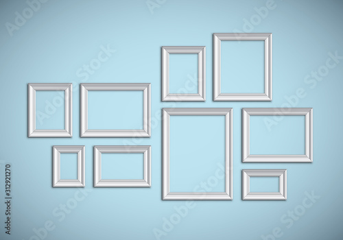 Picture frame idea, inspiration on transparent background. Easy way to put picture into frame and easy proportions customization - high detailed vector with shadows