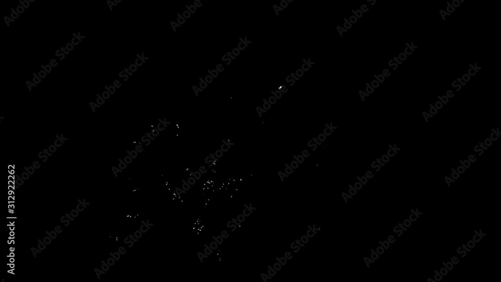 Fireworks on black night sky in slow motion. Fireworks on black night sky in slow motion.