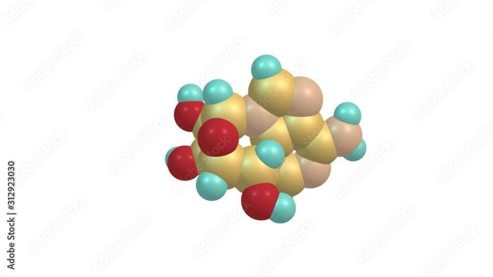 Rotating isolated adenosine molecule video Rotating isolated adenosine molecule video