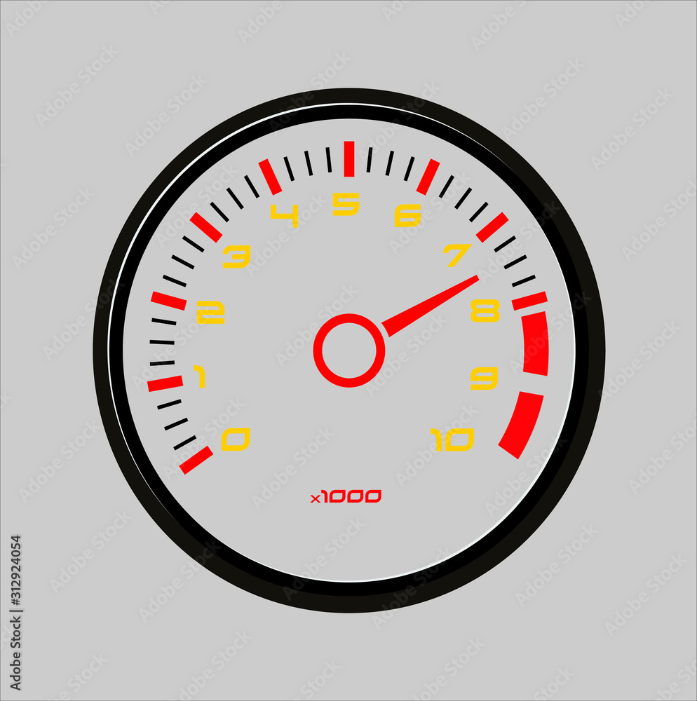vector illustration of speedometer