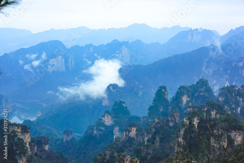 cloud in canyon, zhangjiajie china