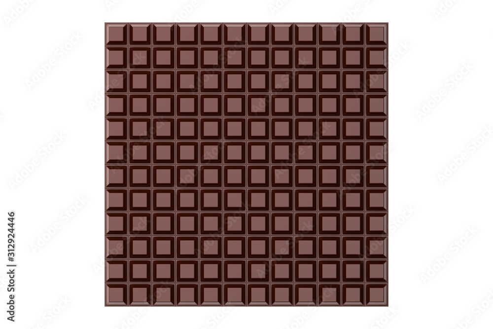 3Dレンダリングによる板チョコレートの背景用イラスト 3Dレンダリングによる板チョコレートの背景用イラスト