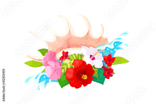 vector tropical pattern clip art