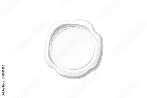 vector white wax seal stamp clipart