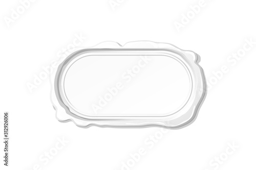 vector white wax seal stamp clipart