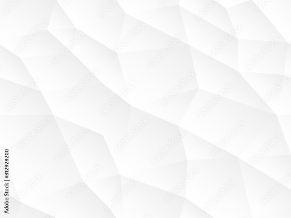 Fototapeta Abstract seamless vector background. White and gray repeatable texture. Polygon endless creative pattern