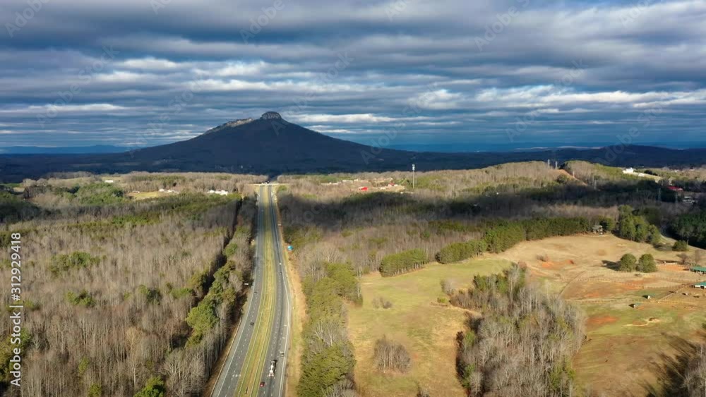 Hyperlapse of Pilot Mountain on the horizon Hyperlapse of Pilot Mountain on the horizon