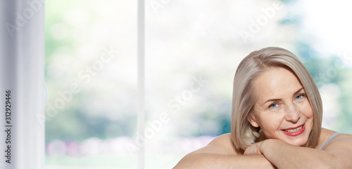 Beautiful middle aged woman fase close up. Free Download Beautiful middle aged woman fase close up. - GFXLoad
