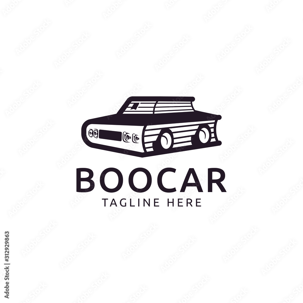 book and car logo design inspiration.