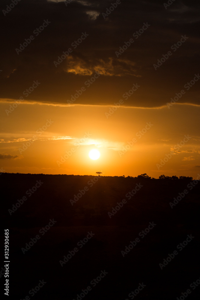 Sunset in Massai Mara