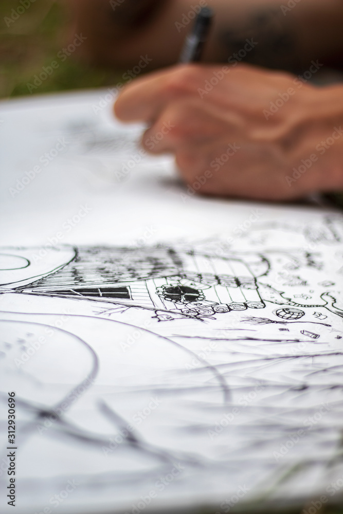 Sketches of graffiti art Sketches of graffiti art
