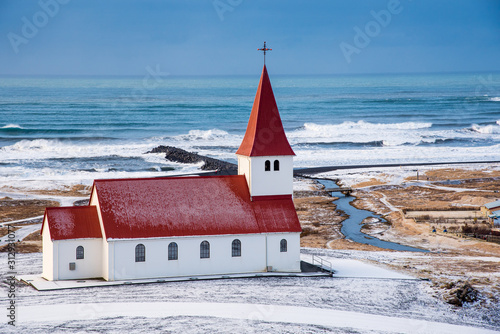 Photos The Vik I Myrdal  church at the top of the hill offering picturesque images of t