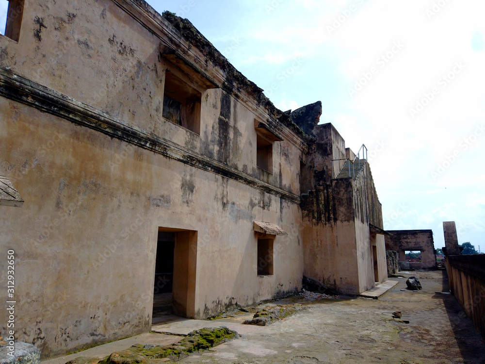 Kenongo building in the Taman Sari area. Taman Sari is the site of former royal garden of the Sultanate of Yogyakarta