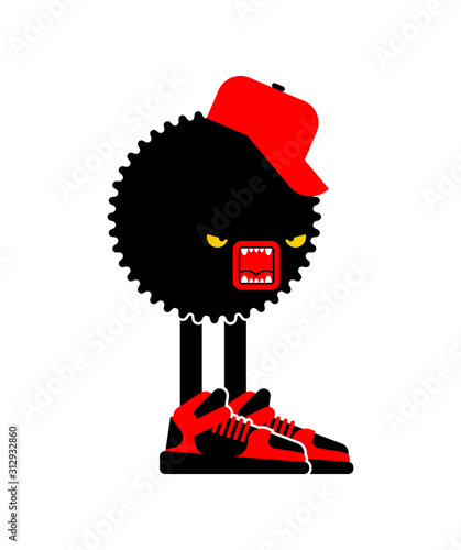 Stress sign. Hatred face monster concept. stressful situations. mental trauma Hater sign. Vector illustration