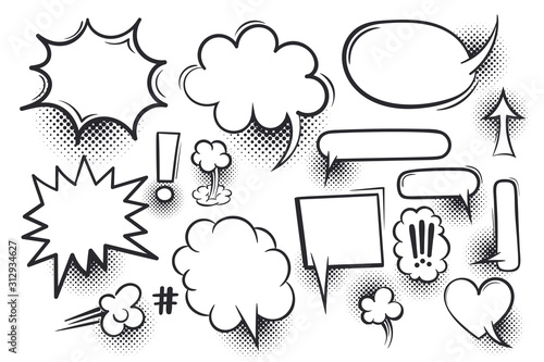 Comic book text speech bubble